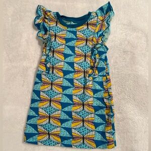 Tea Collection Butterfly Sleeveless Ruffle A-Line Dress